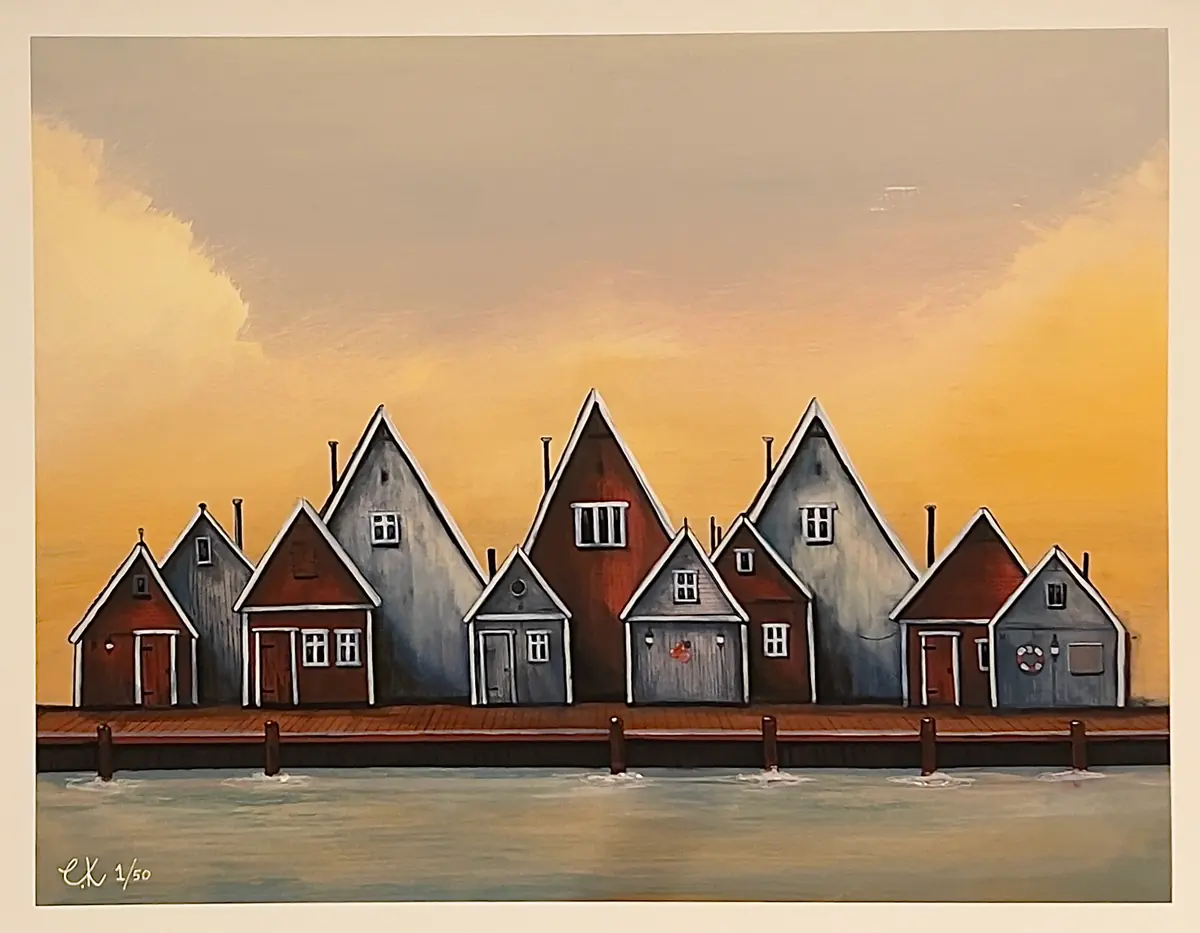 Stilla i Hamnkvarteret 3 – Acrylic – Contemporary – 90×70 cm by KvantART