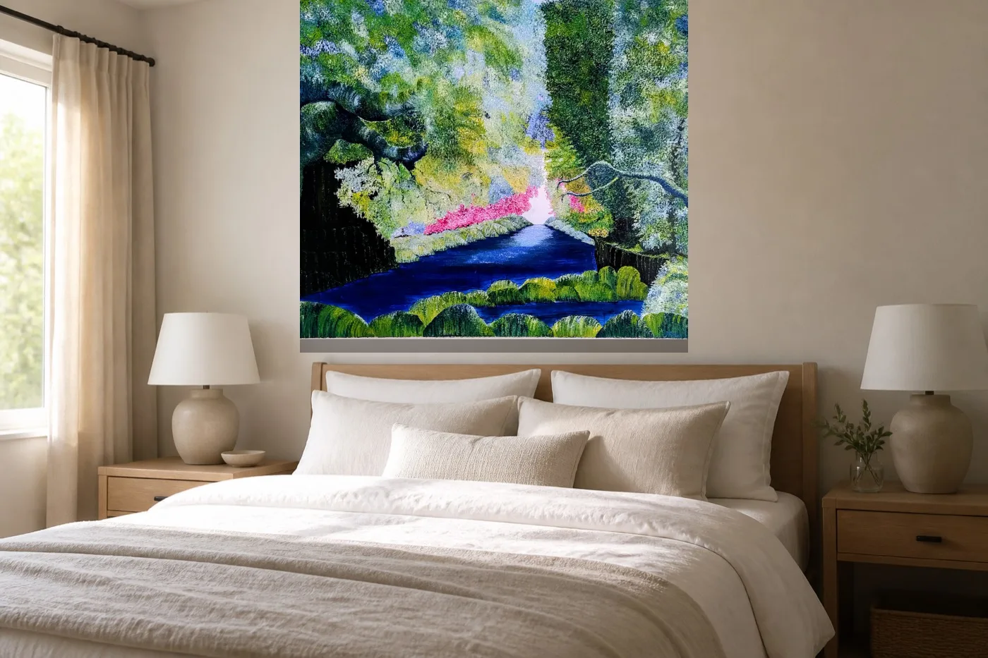 The Secret of the Cathedral - Olja - Surrealism - 120×105 cm av Ateliemaloucametthe