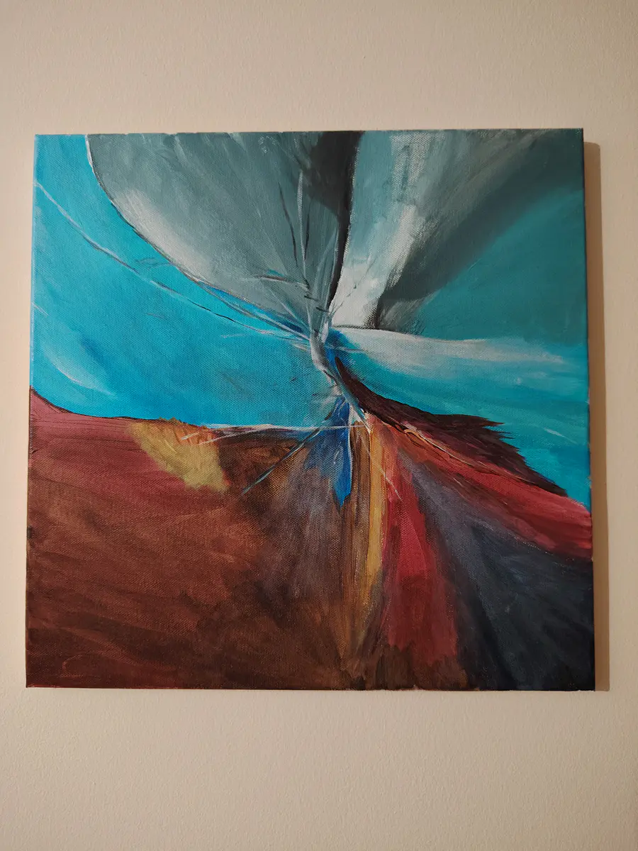 Crack - Akryl - Abstract - 40×40 cm av Donna