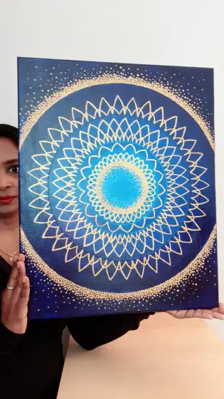 Celestial blue mandala thumbnail 2